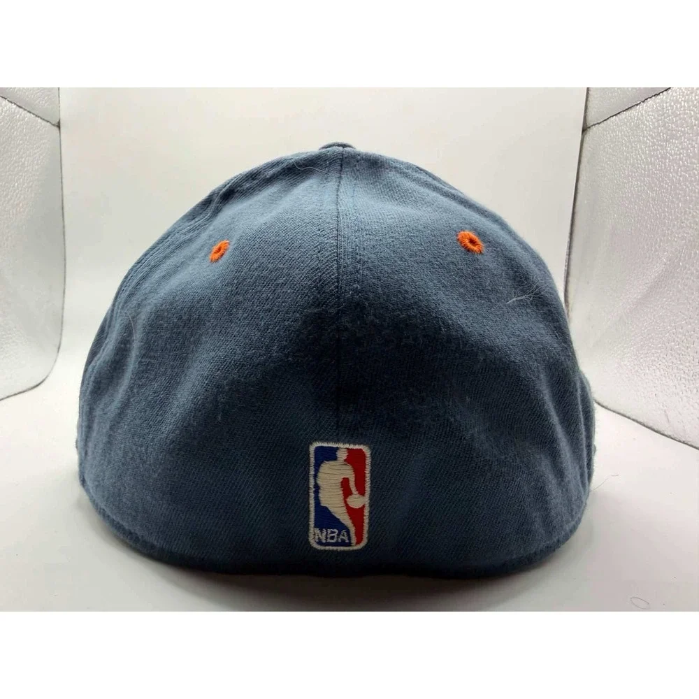 Adidas NBA Charlotte Bobcats Fitted Hat L/XL Blue Orange Climalite Draft‎ Cap